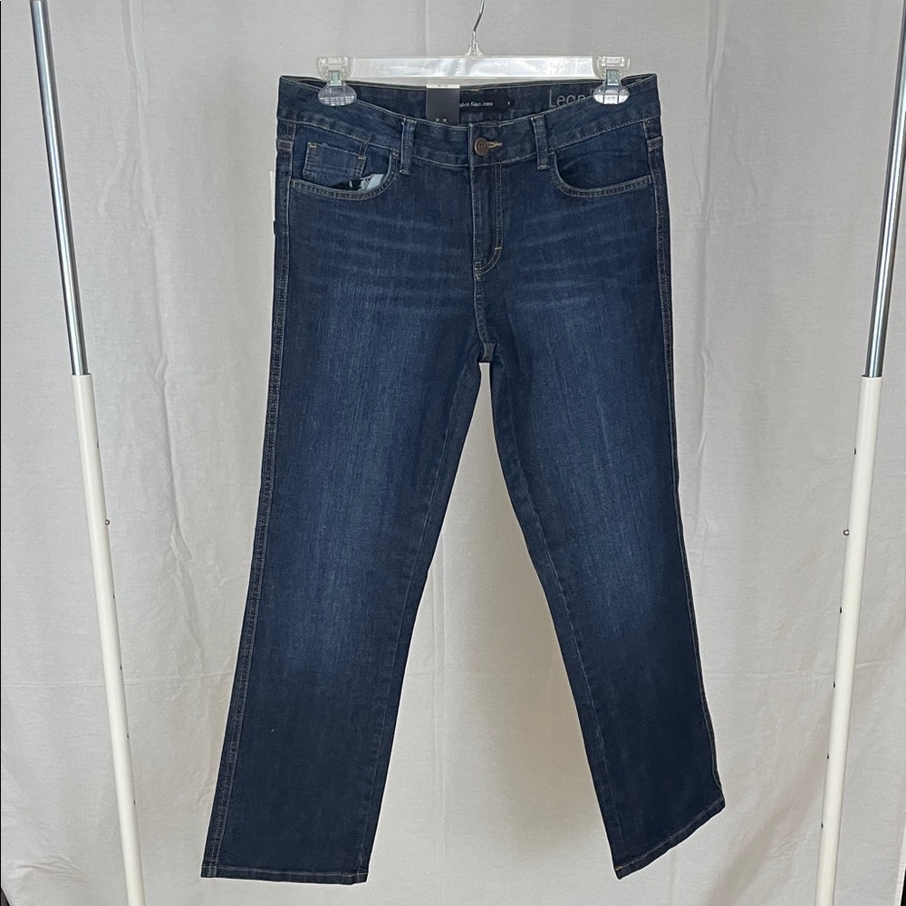 Calvin Klein Jeans Women's Dark Indigo Straight Leg Jeans Size 10 NWT